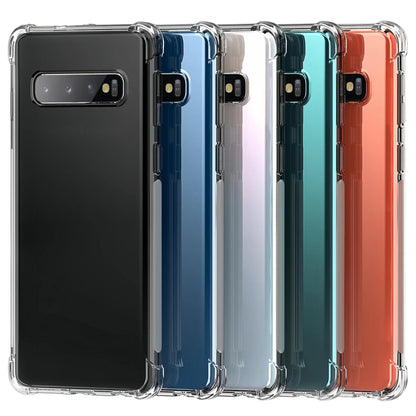 Transparent TPU Shockproof Protection Case for Samsung Galaxy S10 Plus/ S10E -Clear