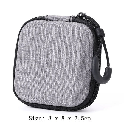 Portable Zipper Earphone Case Bag for Airpod Earpods KZ BA10 AS10 ES4 Charging Cable Accessories Mini Carrying Storage Bag Pouch