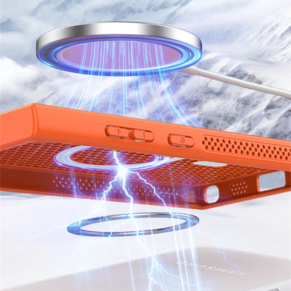 Silicone Honeycomb Cooling Magnetic Case For Samsung Galaxy S26 S25 S24 S23 Ultra S22 Plus PFor Magsafe Heat Dissipation Cover