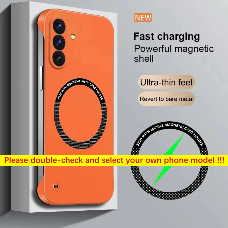 For Samsung Galaxy S26 Ultra Plus Case Magnetic Luxury Slim Frameless Wireless Charging Matte Hard PC Ultra Thin Phone Covers