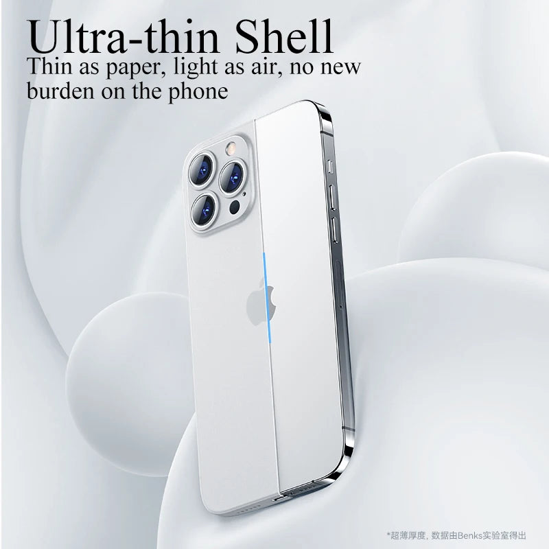 0.3mm Ultra Thin Back Cover Case For iPhone 13 12 Mini 11 Pro SE 2022 2020 Transparent Matte Hard Cover Soft Slim Shell Fundas