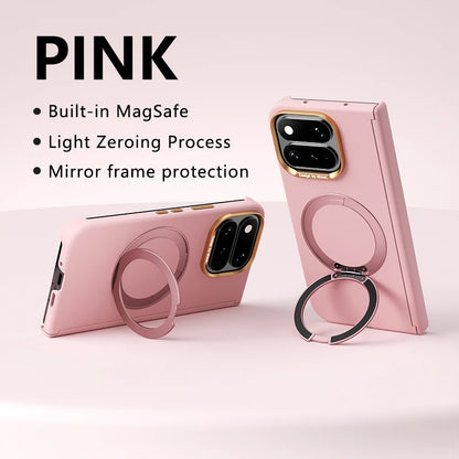360 Rotating Magnetic Stand Skin Feel Case for Google Pixel 11 PRO FOLD for Magsafe Shockproof Hinge Protection Slim Fit Cover