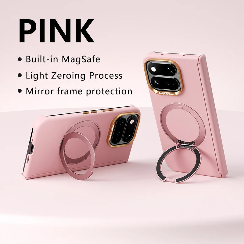 360 Rotating Magnetic Stand Skin Feel Case for Google Pixel 11 PRO FOLD for Magsafe Shockproof Hinge Protection Slim Fit Cover