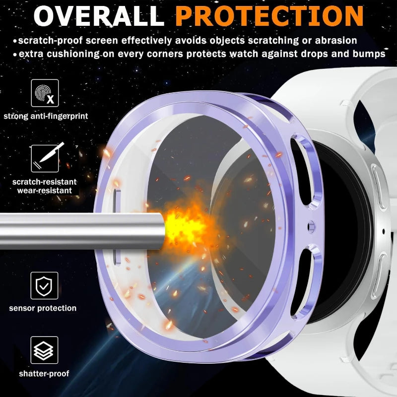 Soft TPU Case+Film For Samsung Galaxy Watch 8 44mm 40mm Accessories Screen protector All-Around cover on Samsung Watch 8 40mm