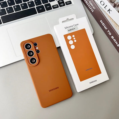 For Samsung Galaxy S26 S25 S26Plus S26Ultra Edge S24 S23 S22Ultra FE Case Soft Original Liquid Silicone Shockproof Phone Cover