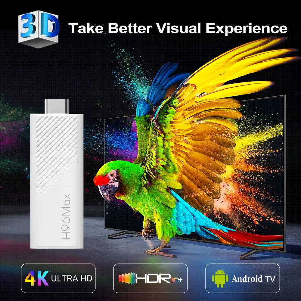 H96 Max H313 Android TV Stick Allwinner Quad Core 4K Wifi6 BT Voice Remote Control RAM 2GB ROM 8GB 16GB Player Smart TV Box