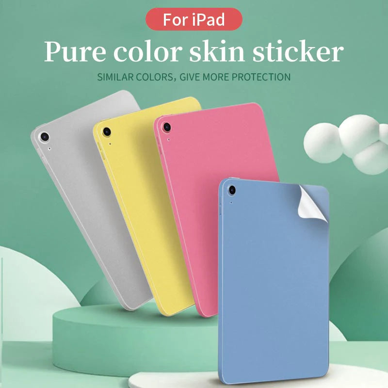 New Sticker For 2022 ipad 10 decal sticker for ipad Pro6 12.9 air5 11 Solid Color Skin
