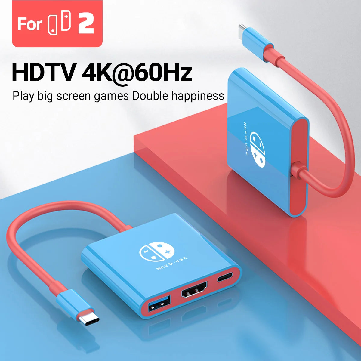 3 In 1 USB C HUB Type C to HDMI 4K with PD 100W Fast Charging USB 3.0 Docking Station for Switch MacBook Laptop Computer Phone