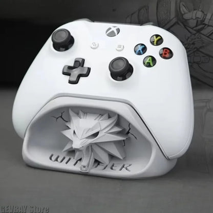 Wolf Head Badge Game Controller Base Bracket for Xbox Gamepad Gaming Peripherals Computer Accessories Desktop Storage Organizer