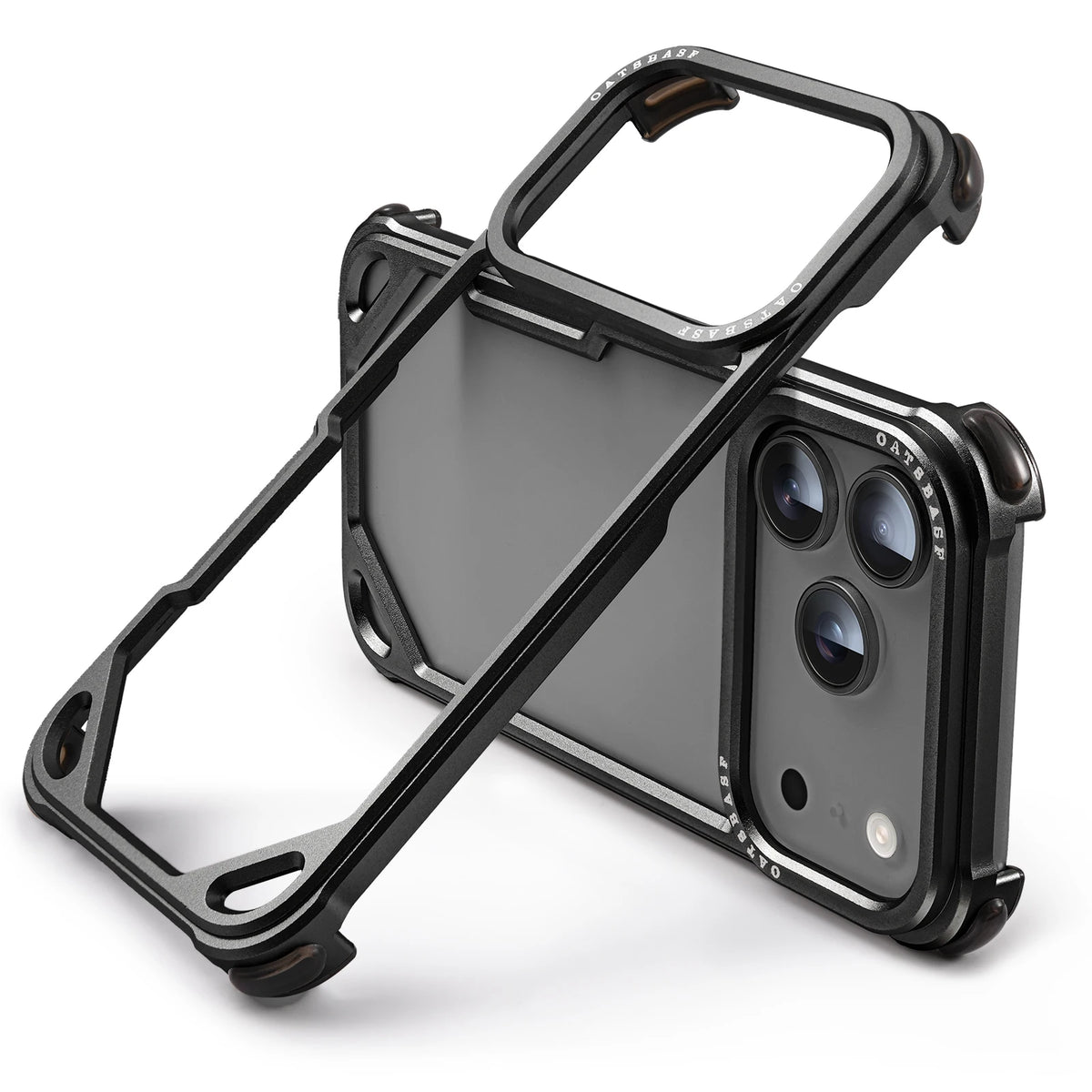 Oatsbasf for iPhone 17 Pro/Pro Max/17 Air Phone Case Metal Frame Minimalist Wireless Charging Ultra-thin Protecitve Cover