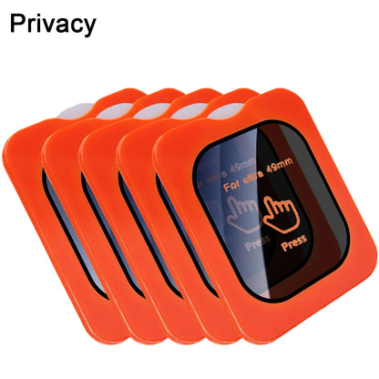 1-5PCS Privacy Tempered Glass Screen Protector with Auto-alignment Installation Frame for Apple Watch Ultra 4 3 2 1 49mm HD Film