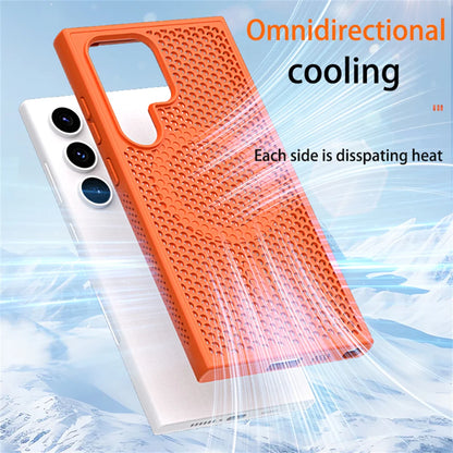 Silicone Honeycomb Cooling Magnetic Case For Samsung Galaxy S26 S25 S24 S23 Ultra S22 Plus PFor Magsafe Heat Dissipation Cover