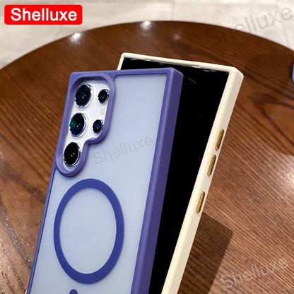 S26 Ultra Magnetic Matte Case Shelluxe Clear Hard Back Cases For Samsung Galaxy S26 S25 S24 S23 S22 Plus Ultra Shell Phone Cover