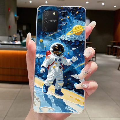 Casing For Samsung S10 Lite Case G770F Aesthetic Cute Cat Fashion Transparent Back Cover For Samsung Galaxy S10 Lite Phone Case