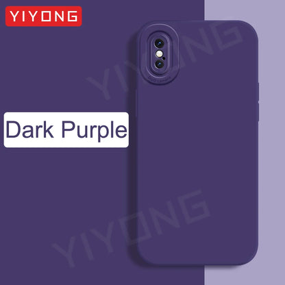 For iPhoneX Case YIYONG Original Liquid Silicone Soft Cover For iPhone X S XR XS Max 10 iPhone10 iPhoneXR iPhoneXS Phone Cases