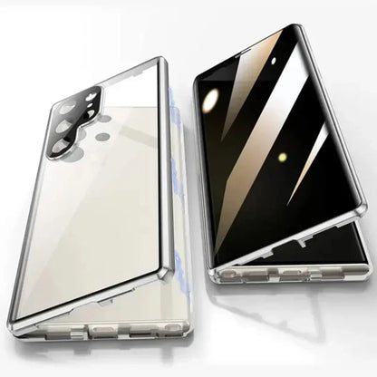 360 ° Protection Anti Peeping Metal Magnetic Case For Samsung Galaxy S26 S25 S24 S23 S22 Ultra Plus Double-Sided Glass Snap Lock