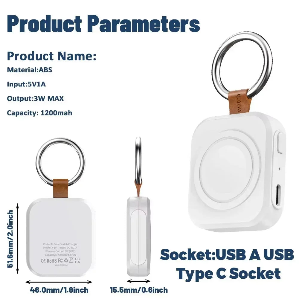 Magnetic Wireless Portable Watch Type C Fast Charger for Samsung Galaxy Watch 8/8 Classic/Ultra/5/4 Pro/4/3 Active Fast Charging