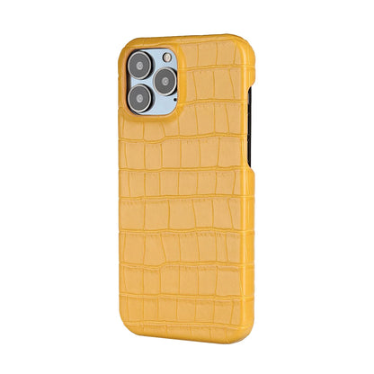Ultra Thin Crocodile Leather Back Case For iPhone 17 16 15 14 13 Pro Max Shockproof Cover