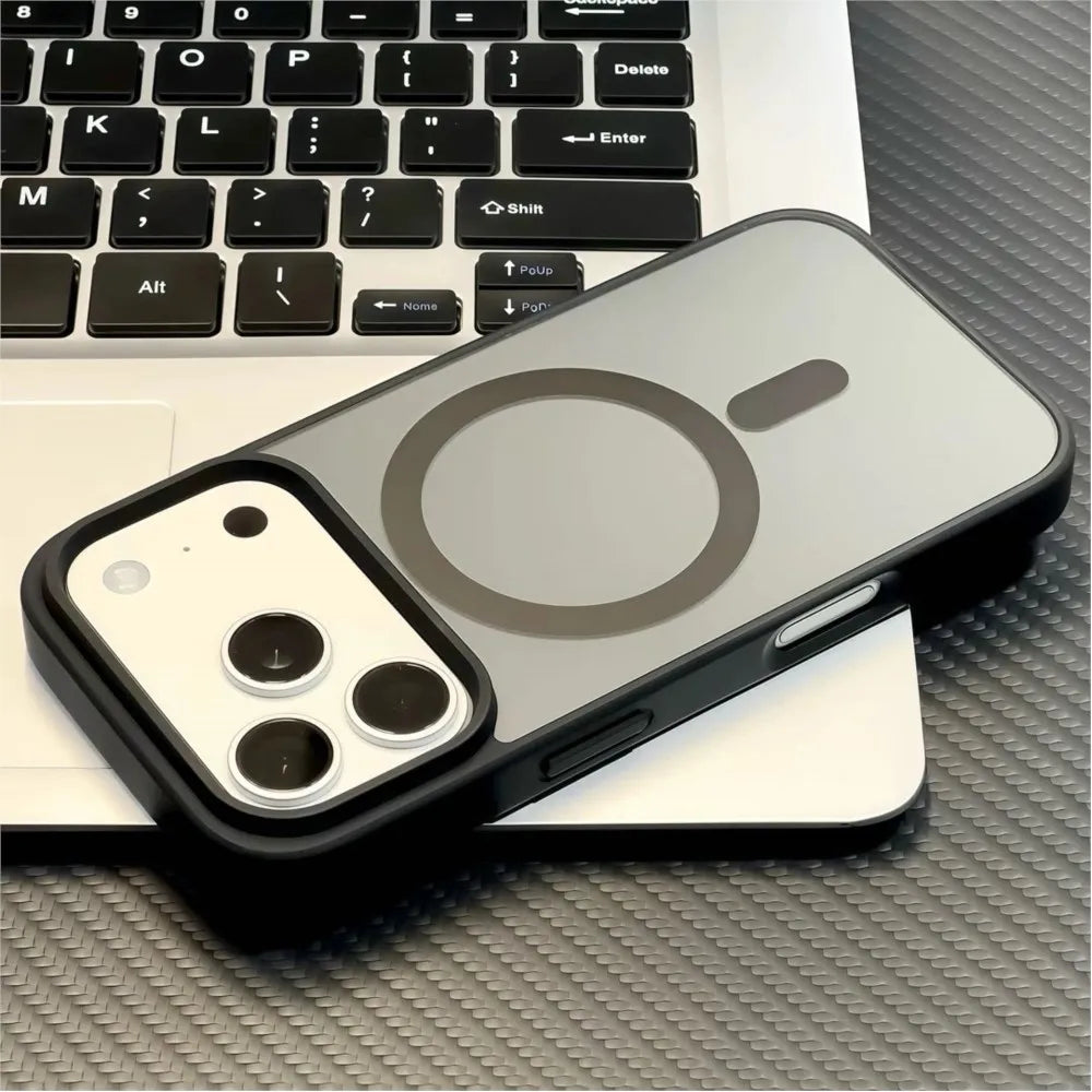 Luxury Matte Soft Bumper Case for iPhone 17 17E 16 16E 14 15 Plus 13 12 11 Pro Max For Magsafe Charge Magnetic Armor Skin Cover