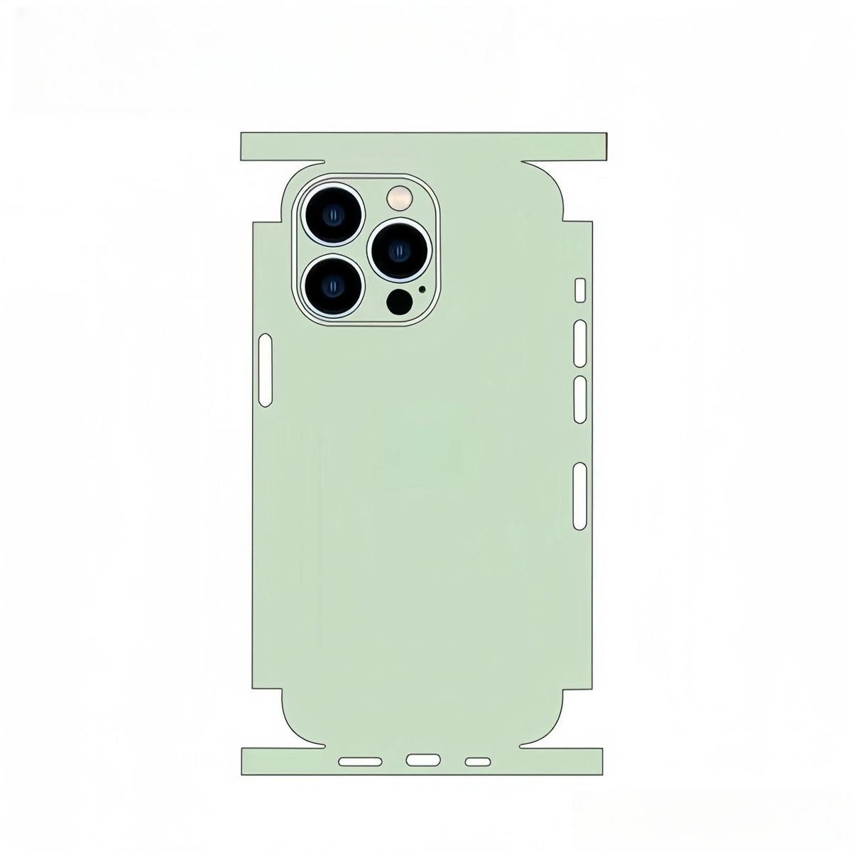 Plain Color Decal Skin for iPhone 13 14 15 16 17Pro Max Back Film Cover Wrap Rear Screen Protector Anti-scratch Durable Sticker