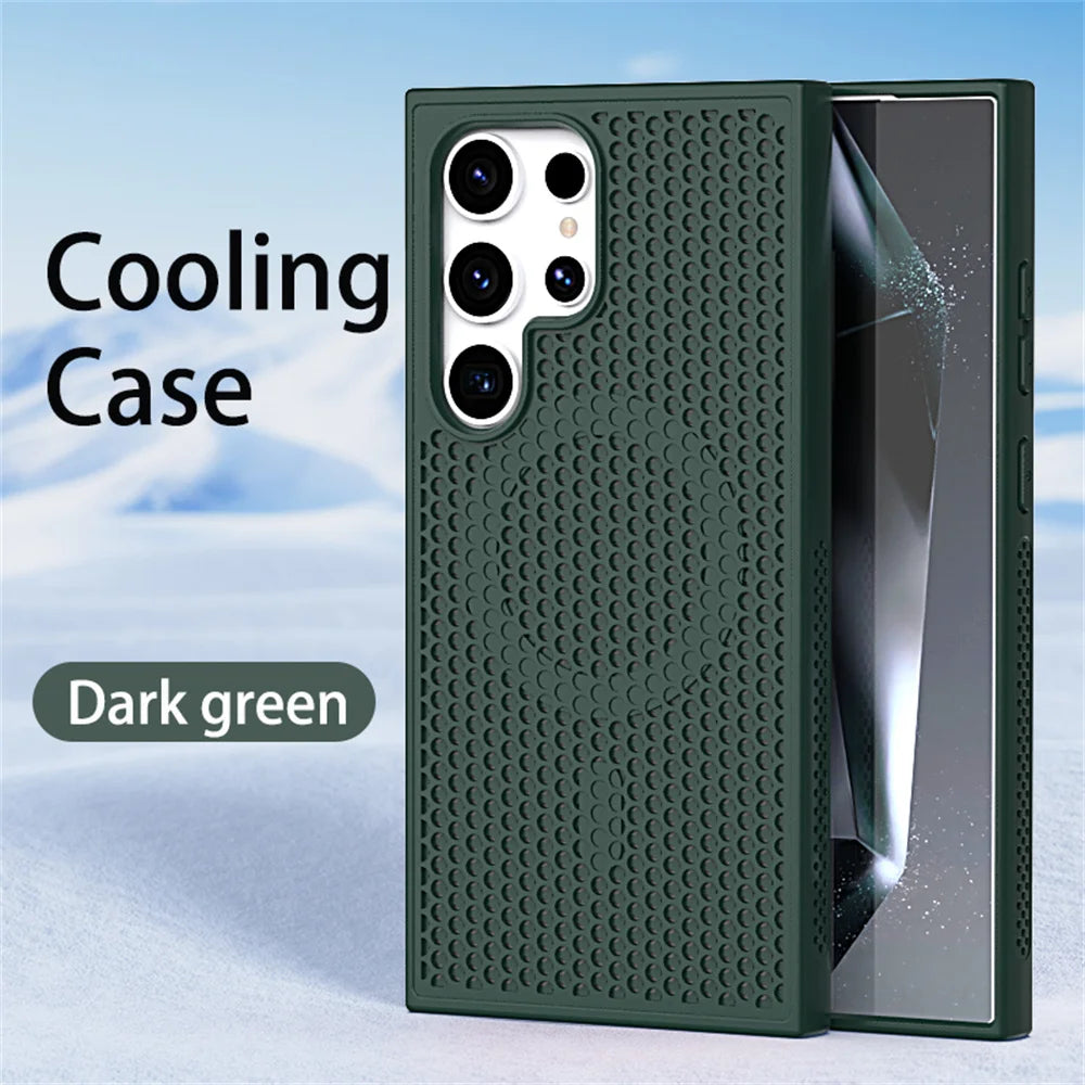 Silicone Honeycomb Cooling Magnetic Case For Samsung Galaxy S26 S25 S24 S23 Ultra S22 Plus PFor Magsafe Heat Dissipation Cover