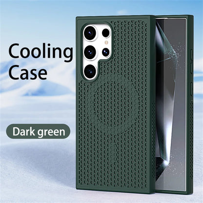 Silicone Honeycomb Cooling Magnetic Case For Samsung Galaxy S26 S25 S24 S23 Ultra S22 Plus PFor Magsafe Heat Dissipation Cover