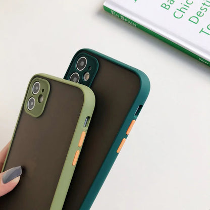 Matte Shockproof Phone Case For iPhone 18 17 Pro Max 16 13 15 11 12 14 Plus XS XR X 7 8 Plus Air Hard PC Back Fundas Cover