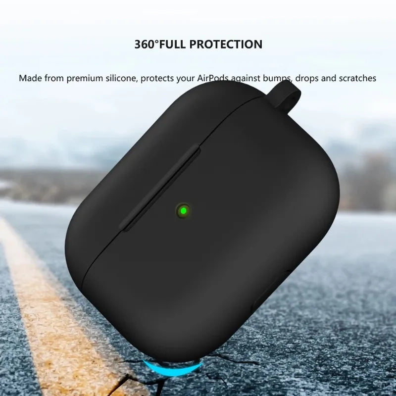 Cover For Apple AirPods 3rd Gen Case Wireless Bluetooth Earphones Accessories For Air Pods 3 Anti-fall Anti-lost Cover With Hook