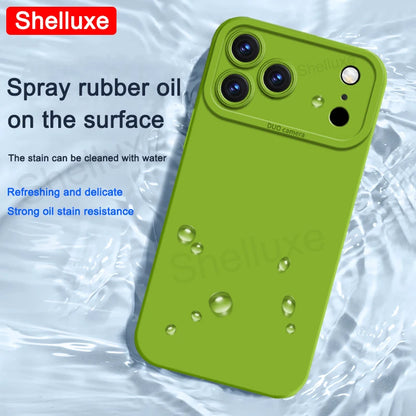 Silky Feel Liquid Silicone Soft Case Shelluxe For iPhone 17 17e 16 16e 15 14 13 Pro Max iPhone17 Air iPhone16 Plus Phone Cases