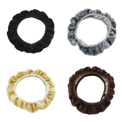 Universal Car Auto Steering Wheel Cover Warm Soft Fuzzy Plush Winter
