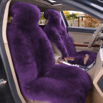 1PC Warm Plush Car Seat Cushion, Universal Long Wool Fur Car Front Seat Protect Cushion Mat, Car Seat Covers Auto Accessories