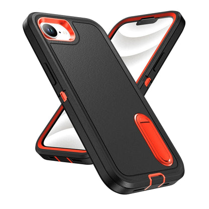 For iPhone 17E 16e Case ELVEV Luxury Soft Silicone Anti-fall + Hard PC Bumper Camera Protection Cover with Stand For 16E 17e