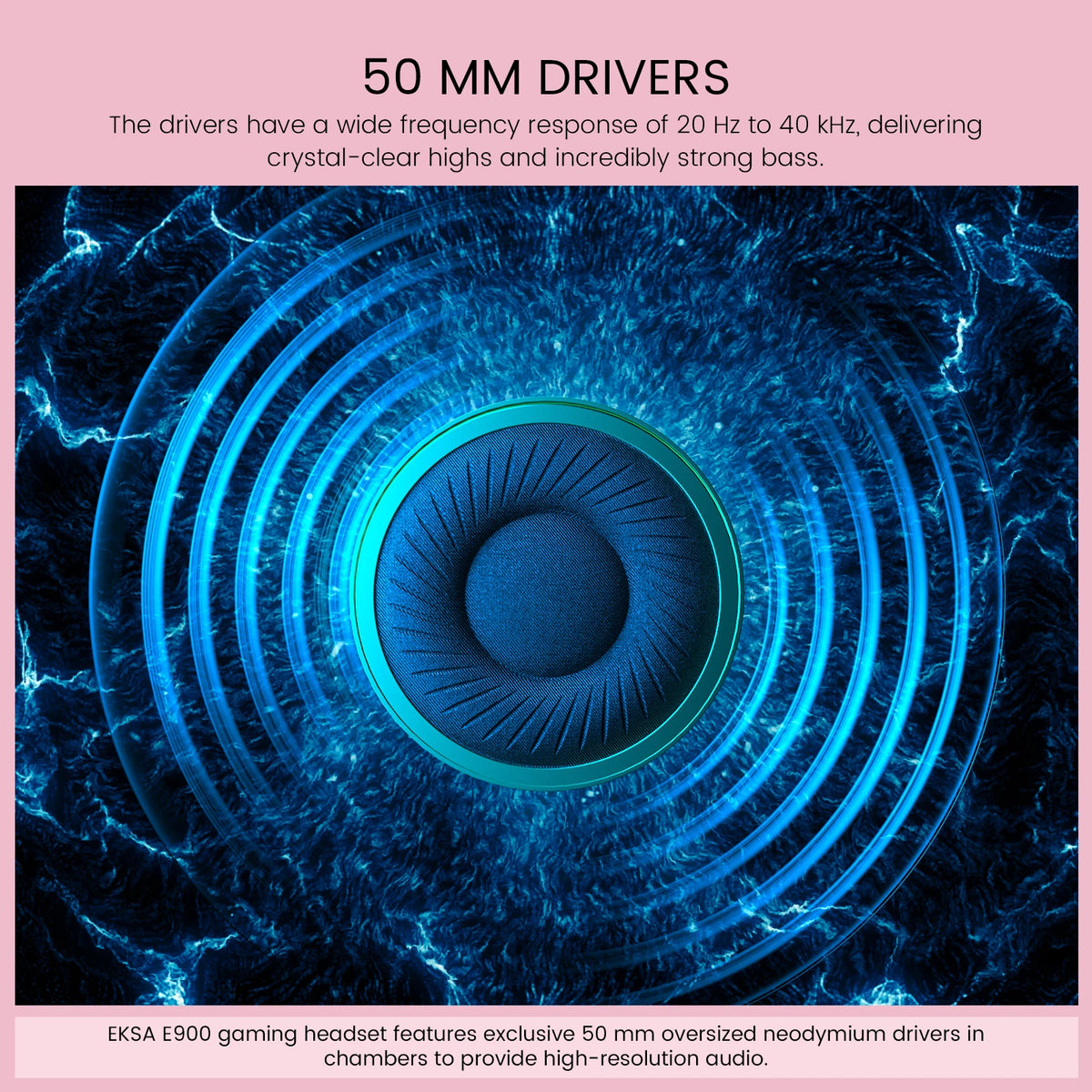 EKSA E900 PC Gaming Headphones 3.5mm Wired Headset Gamer Stereo Over-Ear Headphone with Detachable Microphone for PS4/PS5/Xbox