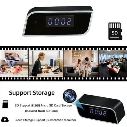 Mini Wireless WiFi Camera Ultra HD Digital Clock Cameras With Night Vision Motion Detection Remote Viewing Recorders for Home