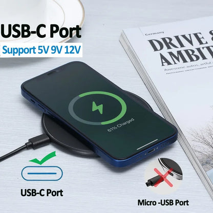 30W Wireless Charger for IPhone17 16 15 14 13 12 X XR XS Max 8 for Samsung S24 S23 S22 S10 S20 Note10 20 Xiaomi Huawei Phone