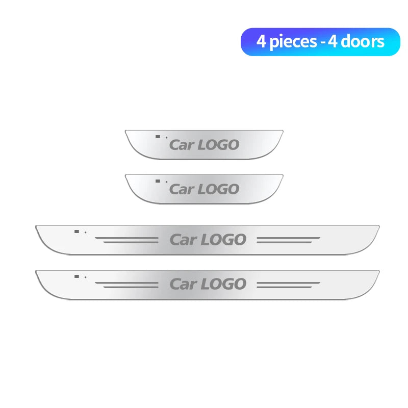 New LED Welcome Pedal Car Scuff Plate Pedal Door Sill Pathway Light For Ford ST Line Focus Fiesta Kuga Escape Auto Accessories