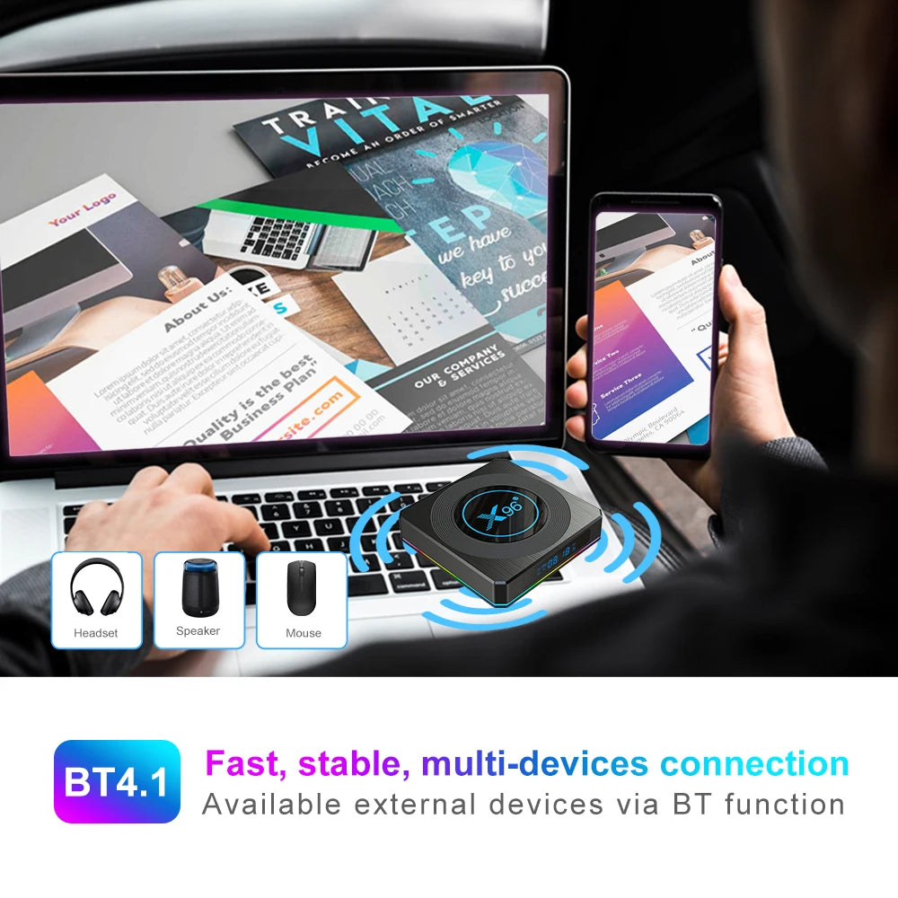 New X96 X4 Smart TV Android 11 TV Box Amlogic S905X4 Set Top Box 4GB 32gb 64gb Dual WIFI 8K Internet TV Receiver X96X4