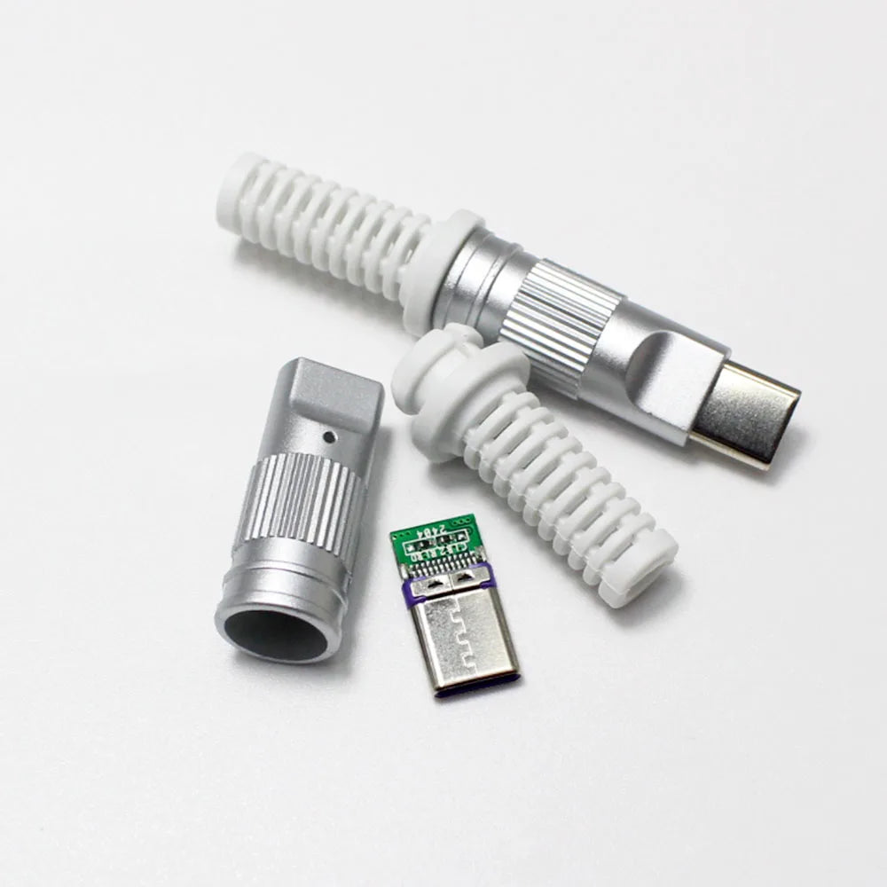 USB 3.1 24Pin Type-C Male 5 Solder Joints For Mobile Phone Fast Charging 3A C TO C With CC Solder Pad Repair DIY Data Plug