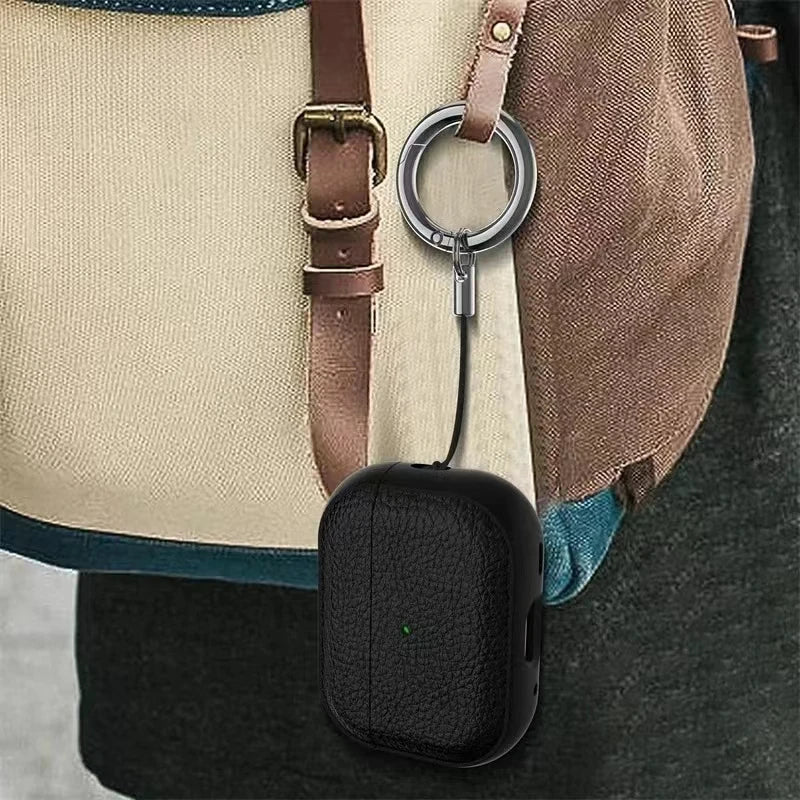 TPU Leather Case For AirPods 4 3 2 1 Earphones Protective Cases For Apple Air Pods Pro 1st 2nd Gen Cover Headset Shell With Hook