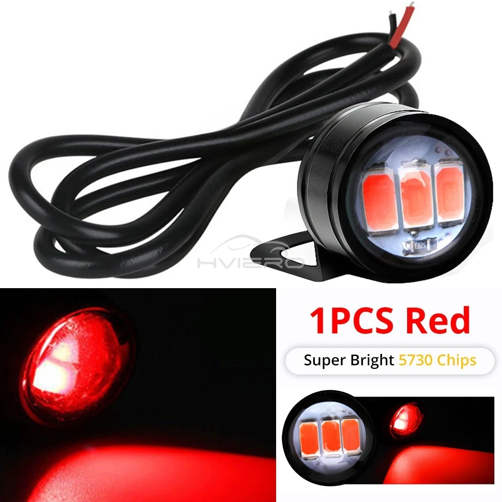 1X Car Eagle Eye Mirror Light DRL Backup Bulb Auto Motor Led Turn Signal Reverse Parking Brake Trunk Lamping Daylight Waterproof