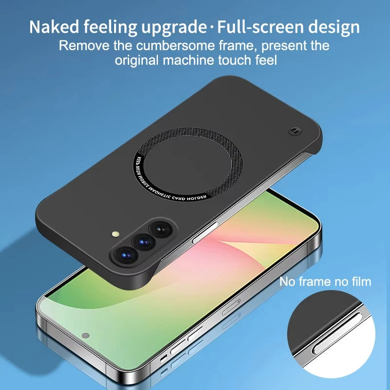 For Samsung Galaxy S26 Ultra Plus Case Magnetic Luxury Slim Frameless Wireless Charging Matte Hard PC Ultra Thin Phone Covers