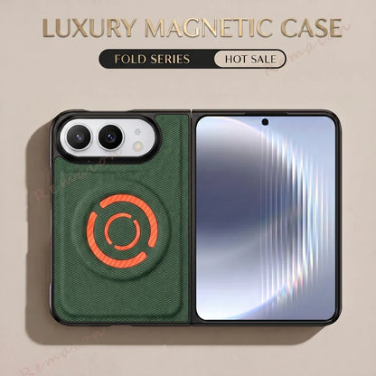 Fashion Magnetic Tech Fabric Phone Case For iPhone DUO 18Fold Magsafe Official Shockproof Protector Cover 18DUO