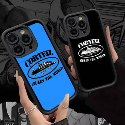 The World-C-Corteizs Phone Case iPhone 16 Plus 15 11 14 12 13 17 Pro Max Shockproof Soft Cover