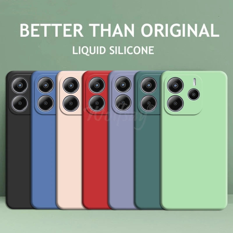 For Xiaomi Redmi Note 14 Case Liquid Silicone Plain Rubber TPU Protector Redmi Note 14 Cover TPU Redmi Note 14 Pro Plus Cover