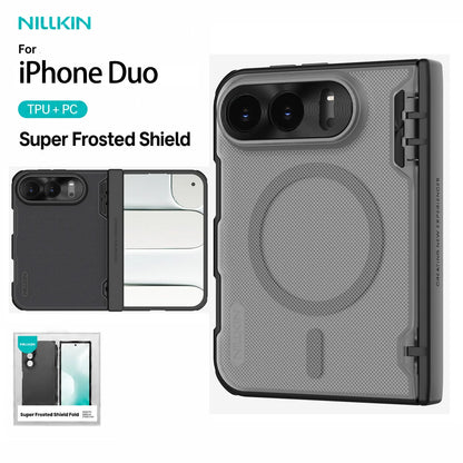 Magsafe Case For iPhone Duo Nillkin Frosted Fold Prop Fonrt + Back Magnetic Cover
