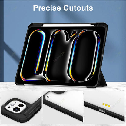 Smart Case for iPad A16 A19 12th 11th Gen 2026 2025 2024 Air11 13 M4 M3 Air 8 7 6 Air 5 4 Pro11 13 M4 M5 M2 10th 9 8 7 10.2 10.5