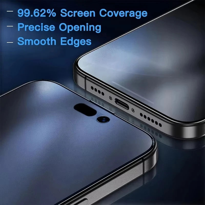 1-5Pcs Matte Privacy Tempered Glass Screen Protector For iPhone 18 17 Pro Max 16 15 14 Plus 13 11 12 XS Air 16e Dust Free Instal