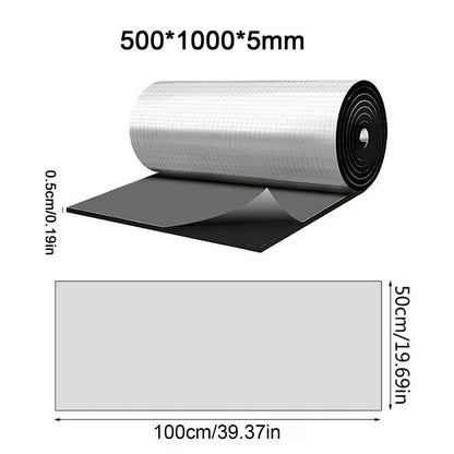 Self-Adhesive Aluminum Foil Insulation Roll Heatproof Soundproof and Noise Reduction for Car RV Foam Floor Roof Pipe Insulation