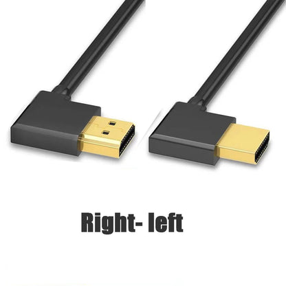 4K Elbow HDMI-compatible Extension Cable 90 Degree Down Angle Male to Female For HDMI 2.1 Cable 3D 60Hz Video HDR for TV Monitor
