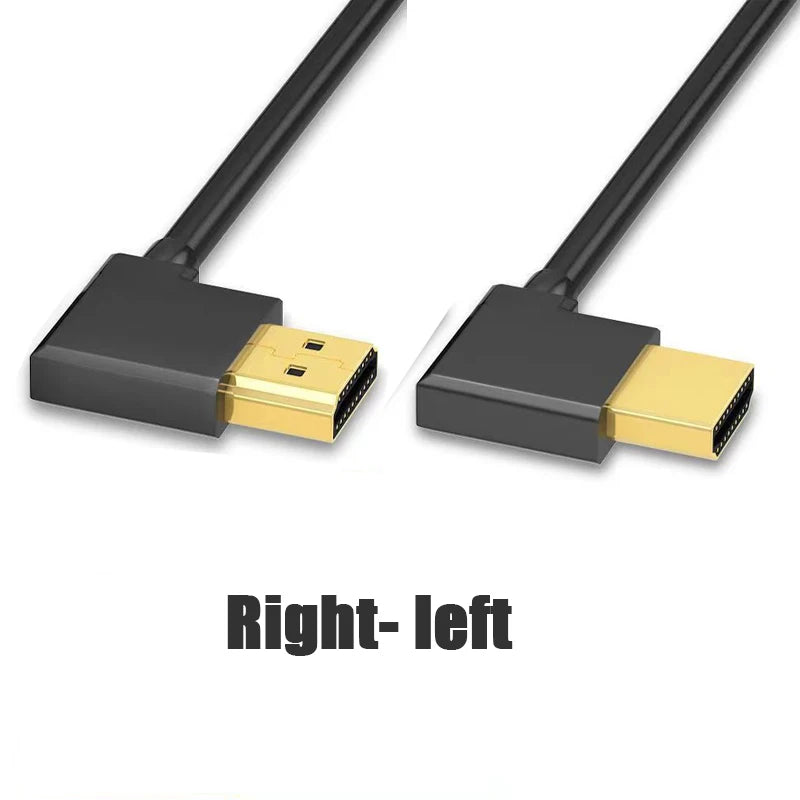 4K Elbow HDMI-compatible Extension Cable 90 Degree Down Angle Male to Female For HDMI 2.1 Cable 3D 60Hz Video HDR for TV Monitor